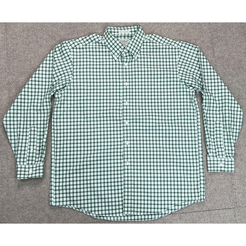 L.L. Bean Men's Button Down‎ Long Sleeve Dress Shirt Size Large